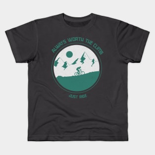 Always Worth the Climb Mountain Bike Kids T-Shirt